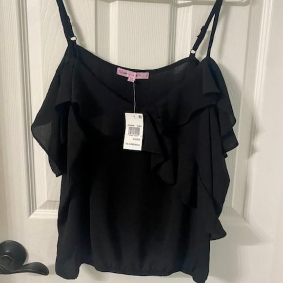 Spaghetti Strap black full bloom wovens - Picture 1 of 2
